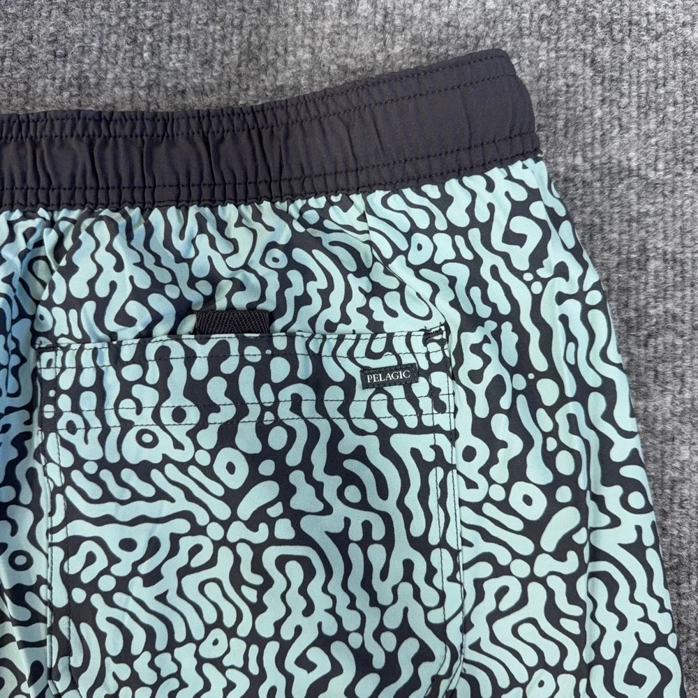 Pelagic Swim Trunks Men 2XL Gray Blue Leiday 17